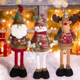 Elk Christmas Decoration Snowman Man Doll Old