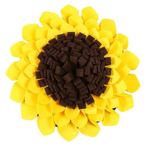 Non Slip Dog Sniffing Snuffle Mat Washable Sunflower Slow Fe
