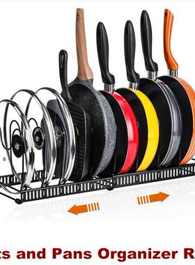 Pots and Pans Organizer Rack for Cabinet Countertop Holder