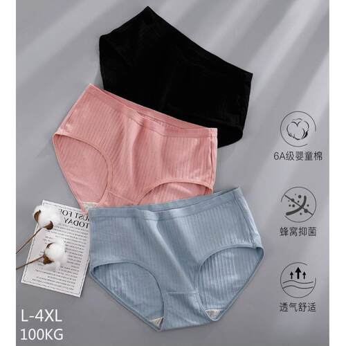Women Sexy Cotton Underwear Ladies Oversized Panties, XXXXL