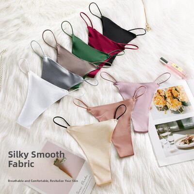 Women Cotton G-String Thong Panties Strings Underwear 内裤
