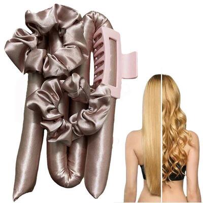 Heatless Curling Rod Headband No Heat Silk Curls Ribbon Hair
