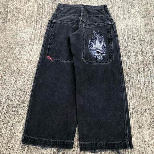 Sreetwear Jeans Y2k Hip Hop Cartoon Graphic Print Vinta