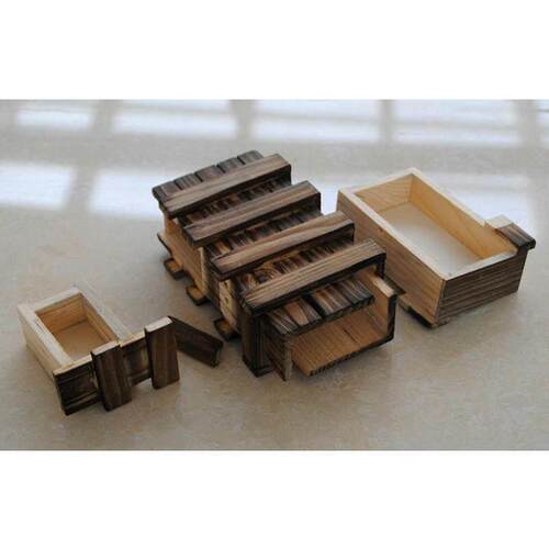 magic compartment wooden puzzle box with secret drawer brain