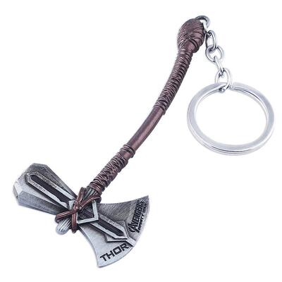 Movie Keychain Thor Weapon Stormbreaker Hammer Keychain for