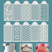 Stamps Mesh Stencils Embossing Decorating Fondant for Cake