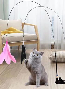 Cats Toys Feathers Wand Interactive Toy Kitten Toys with Sup