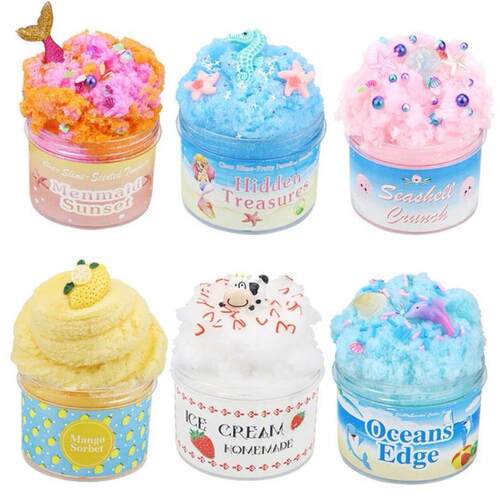 Colorful Cloud Slime Fluffy Clay Polymer Anti Sss Charms Mud
