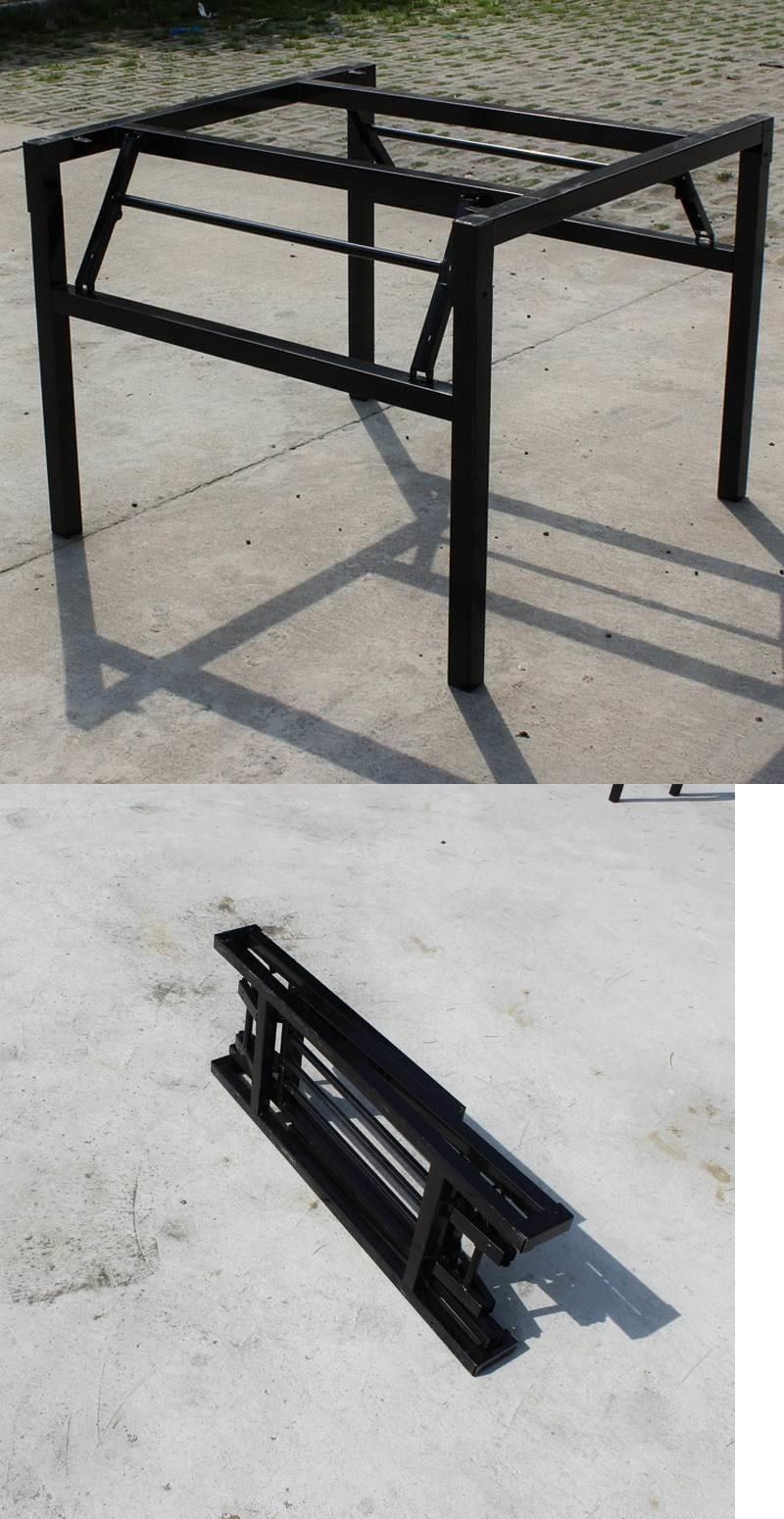 Đồ nội thất khung sắt dải kệ chống trượt chân bàn gấp chân khung vuông góc bốn góc trang trí bàn - FnB Furniture chân bàn gấp thông minh	