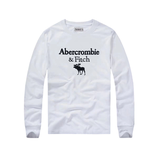 T恤男圆领刺绣厚款 AF长袖 套头休闲印花打底外穿 秋冬美国时尚 特价