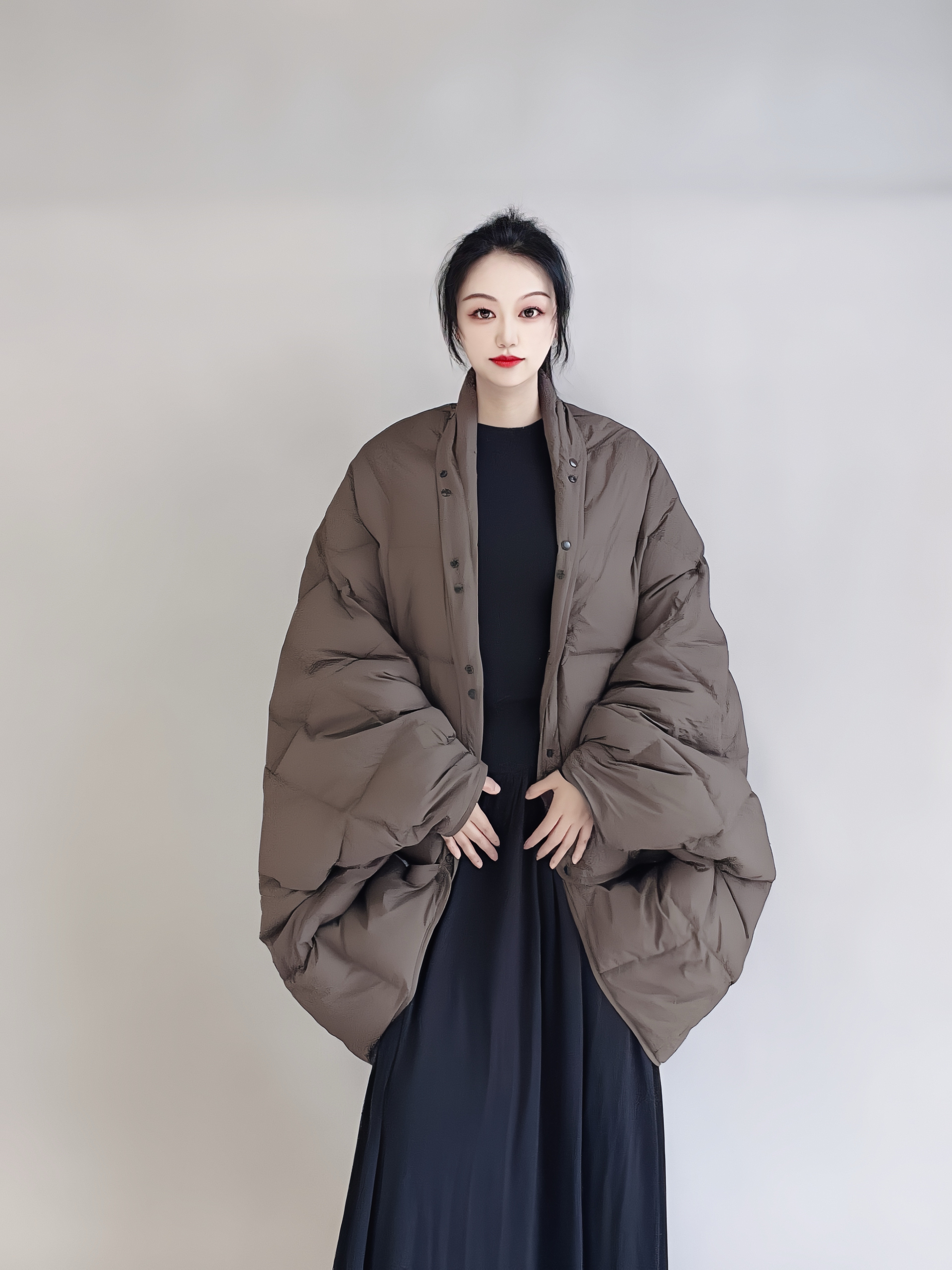 白鹅绒便携居家多功能盖毯保暖毯斗笠裹裙空调被户外轻薄羽绒盖毯