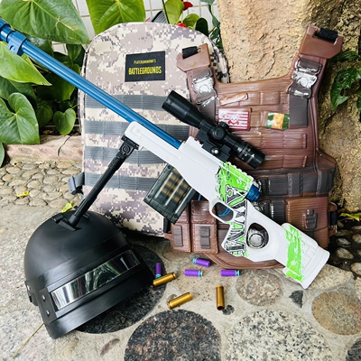 awm绝地求生软弹枪98k儿童玩具m416男孩AK47吃鸡全套装备