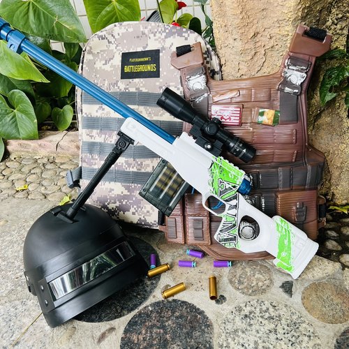 awm绝地求生软弹枪98k儿童玩具m416男孩AK47吃鸡全套装备