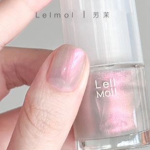 Lelmol指甲油夏天脚趾爆闪极光细闪免烤快干持久2025新款 07月光白