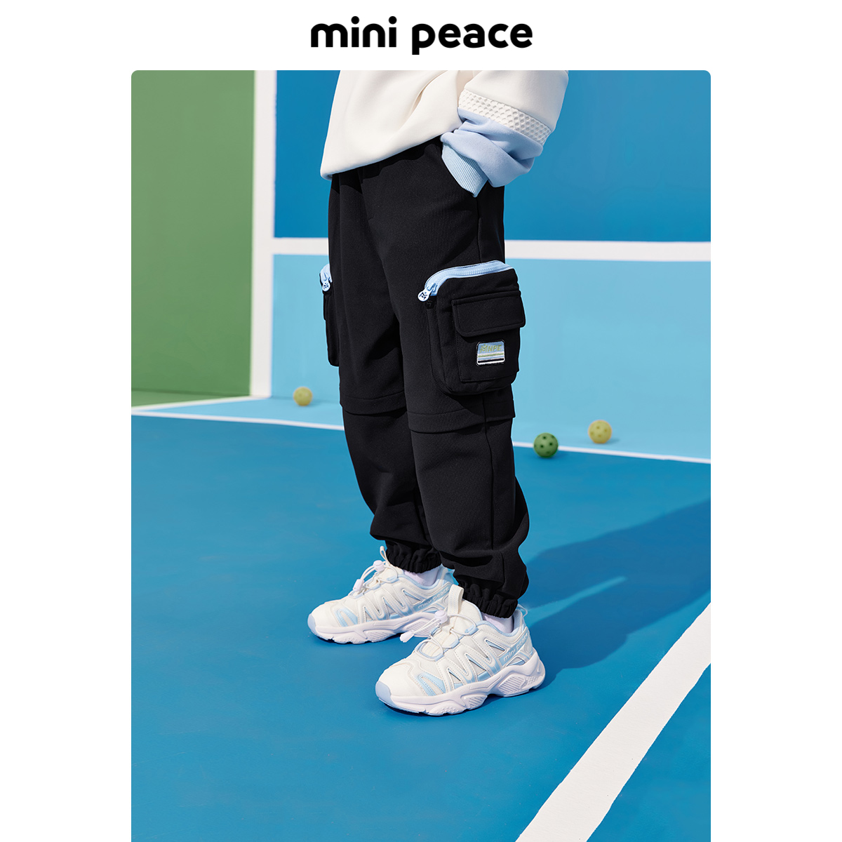 minipeace太平鸟童装男童裤子春季立体口袋工装长裤