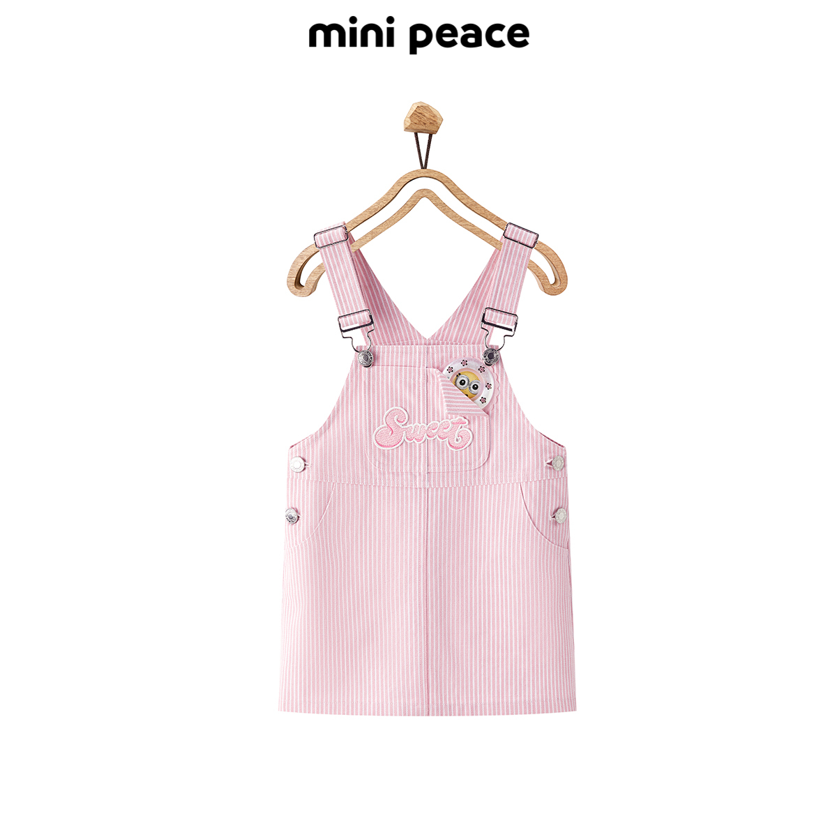 【专柜同款时尚系列】minipeace太平鸟童装女童牛仔背带连衣裙夏