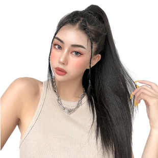 假发马尾女抓夹超长气质自然逼真网红辫子长发超轻高马尾长直发