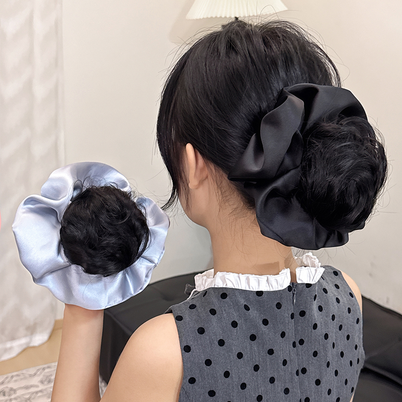 抓夹丸子头假发女发圈盘发花苞头仿真发隐形蓬松扎丸子神器假发包