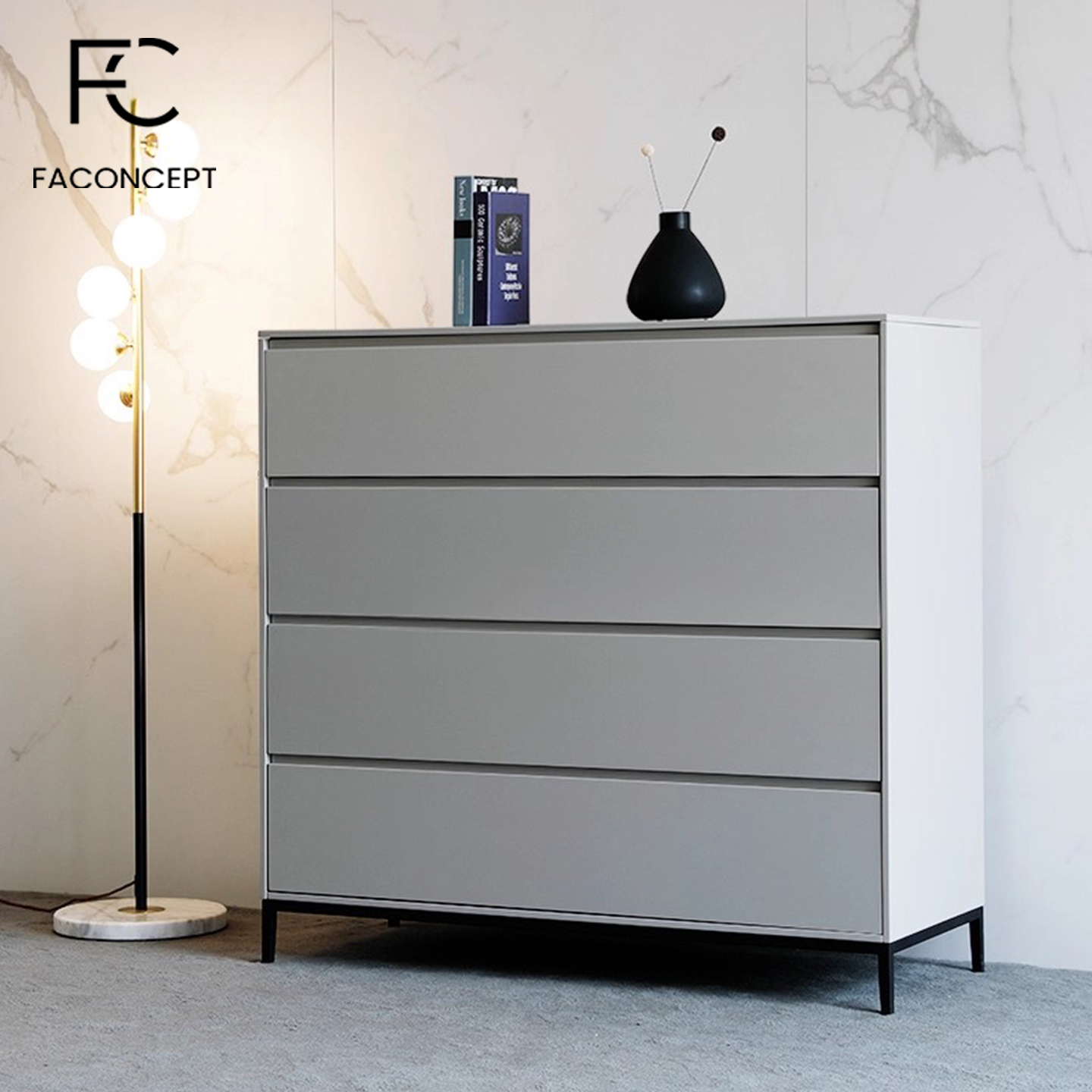 奶油风意式卧室二斗三斗柜简约现代轻奢组合储物收纳客厅玄关隔断