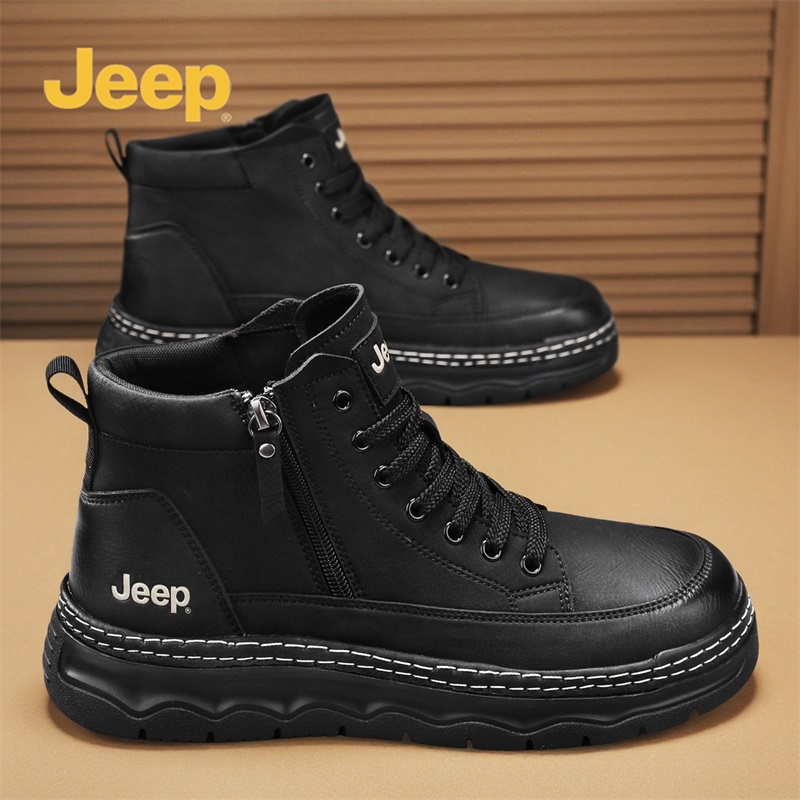 普高帮马丁靴增高英伦风工装靴