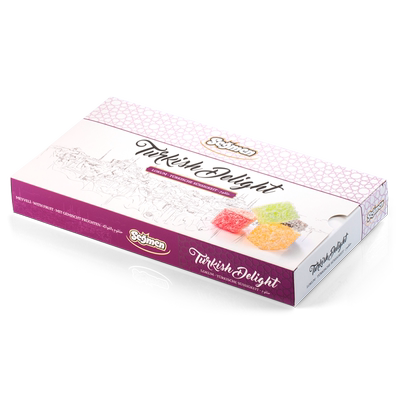 土耳其进口Segmen赛格水果味软糖500g盒装土耳其糖果彩色方块糖