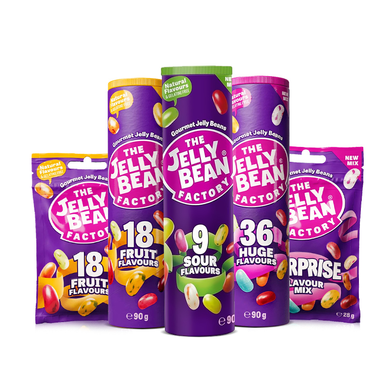 爱尔兰进口珍妮缤糖豆36种水果味多彩吉利豆儿童零食彩虹软糖果