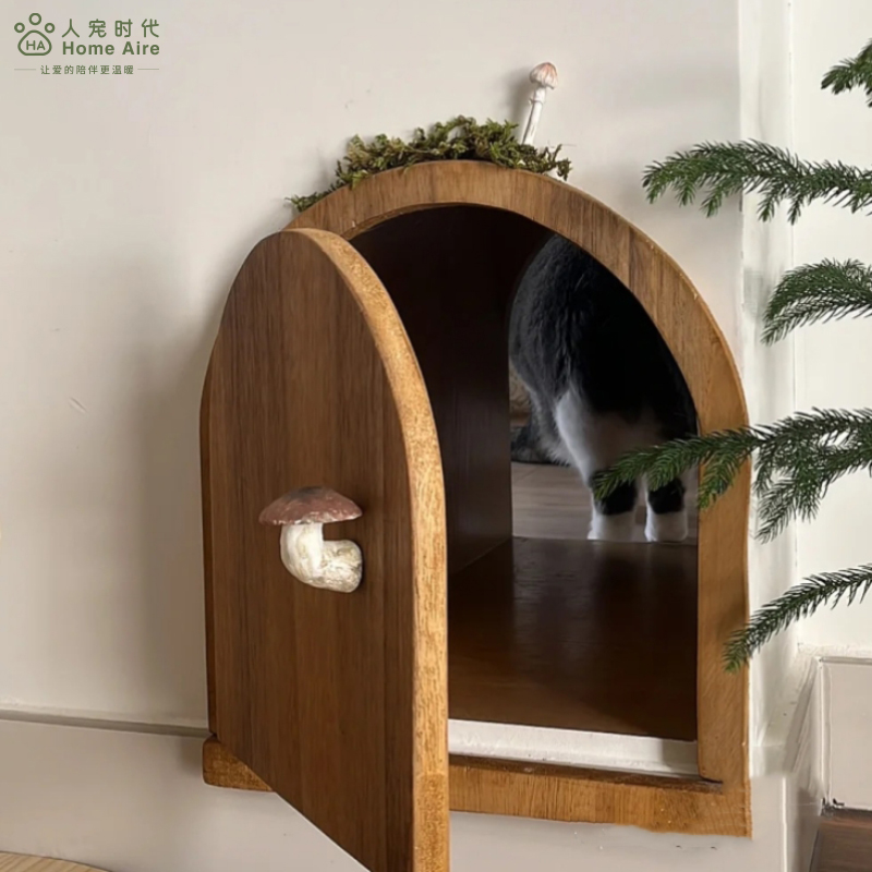 自由出入宠物实木猫门洞卧室小门