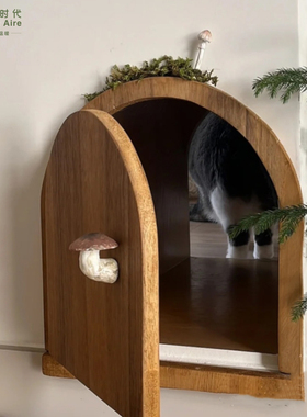 HomeAire设计师猫门卧室自由出入静音进出墙上开洞实木定制猫洞