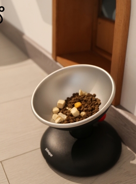 HomeAire猫碗可调节高度不锈钢宠物碗猫狗护颈防黑下巴饮水打翻