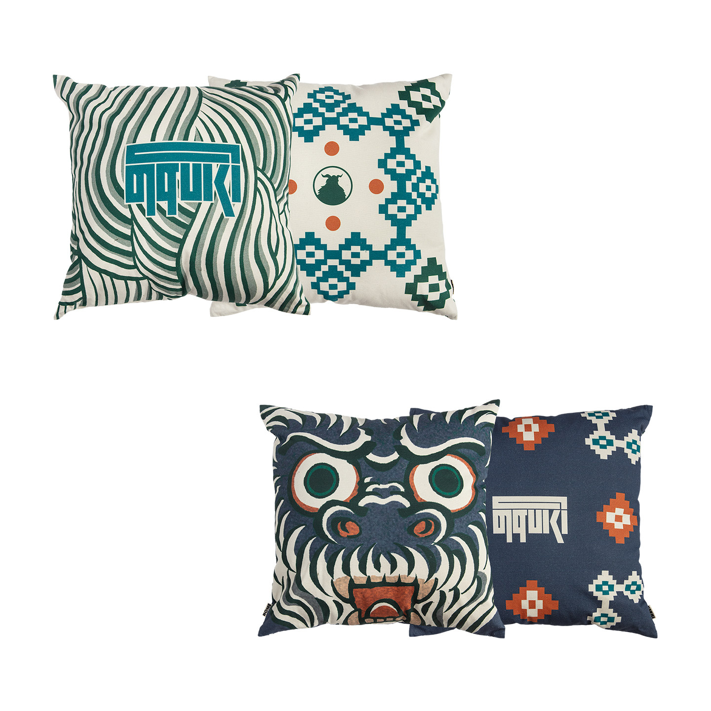 圣山服饰家居系列雪怪抱枕套无内胆纯棉印花限量款软垫靠垫抱枕套