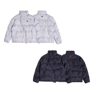 圣山2025秋冬阿里系列岩画斜襟棉服原创休闲中性印花立领棉服外套