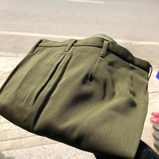 正品库存老款土黄色马裤呢秋冬裤罩裤大码斜纹加厚军迷裤子毛料