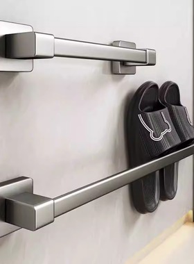 拖鞋挂架太空铝浴室拖鞋沥水架卫生间置物鞋架收纳神器免打孔壁挂