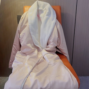 希尔顿酒店珊瑚绒睡衣睡袍女款冬季高级感加厚加绒情侣男士浴袍