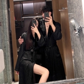 高级感加绒情侣男士 春季 浴袍 2026新款 性感禁欲系豹纹睡袍睡衣女款