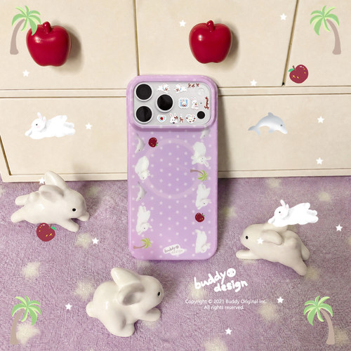 薰衣草兔兔磁吸适用iPhone手机壳