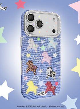 BUDDY原创彩色牛仔马适用iphone17promax手机壳苹果16promax可爱15pro新款17保护套16pro高级软壳