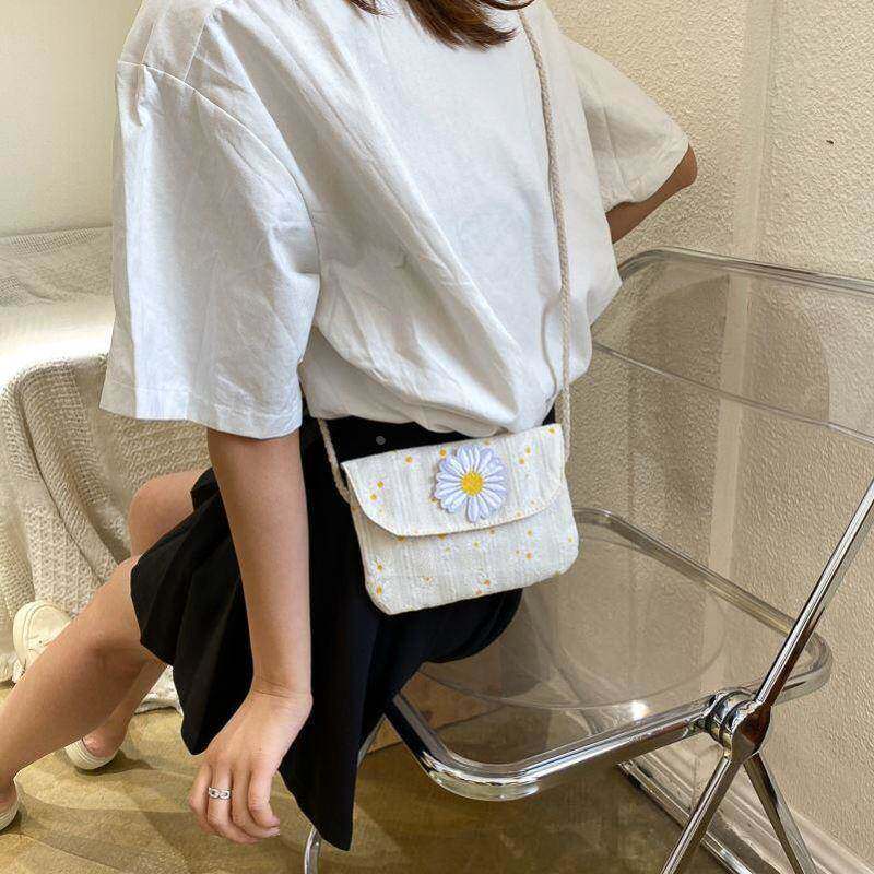 手机包布外出旅游手机包女式斜小挎包夏天散步手机包复古小清新包