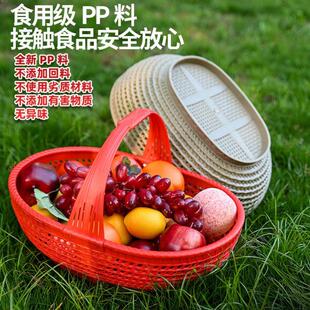 拜祖公篮子拜神专用的篮子广东拜神蓝子祭祖提篮提菜篮家用仿手工