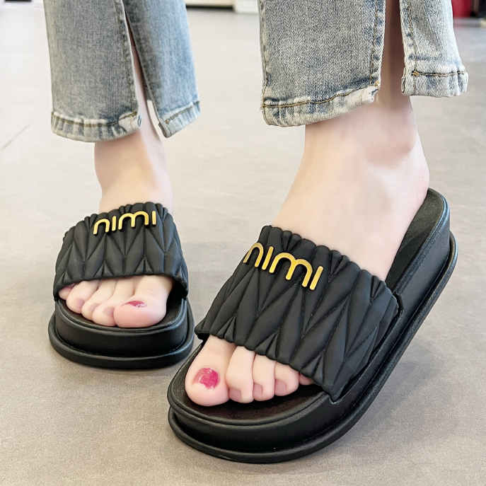 拖鞋女2025新款小香风厚底凉拖鞋