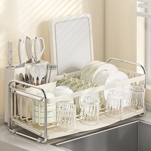 【快速沥水】厨房碗碟收纳架