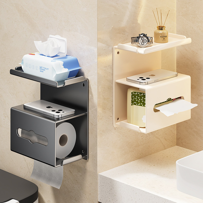 【不伤墙面】卫生间免打孔纸巾架