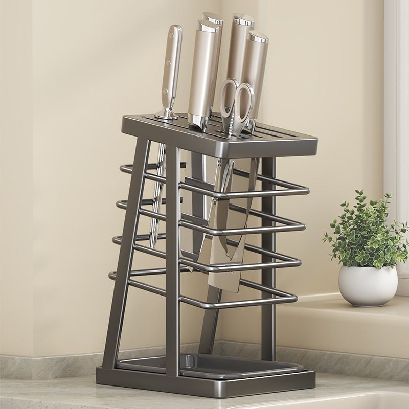 【快速沥水】厨房家用刀架置物架