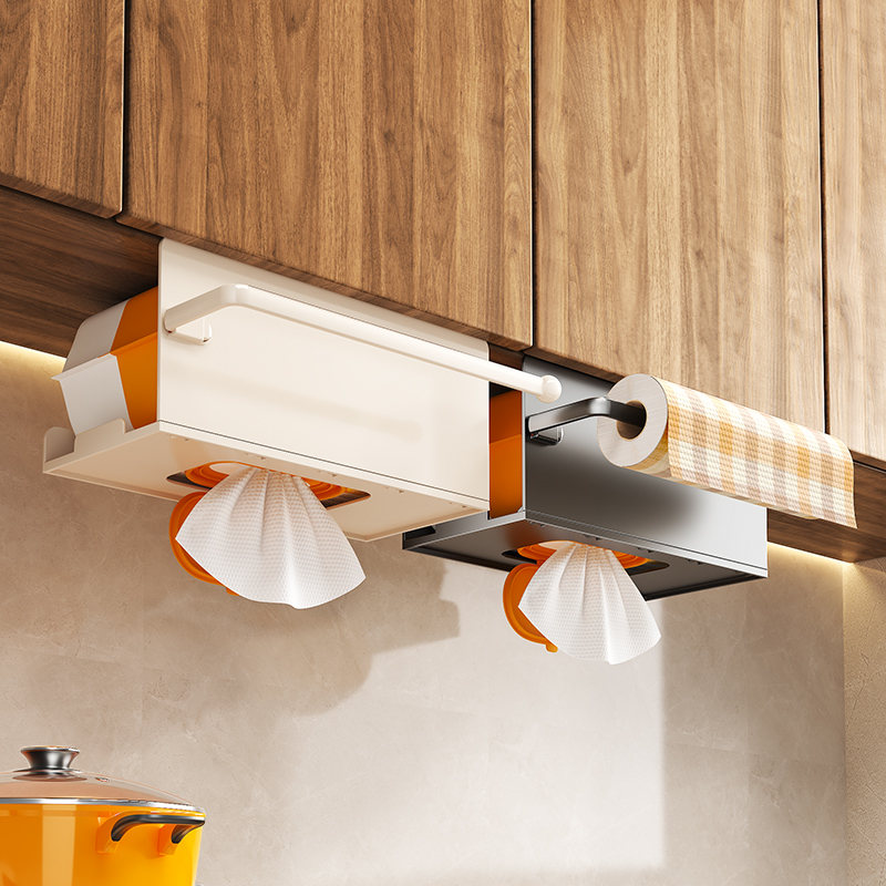 【稳固承重】橱柜湿巾收纳卷纸架