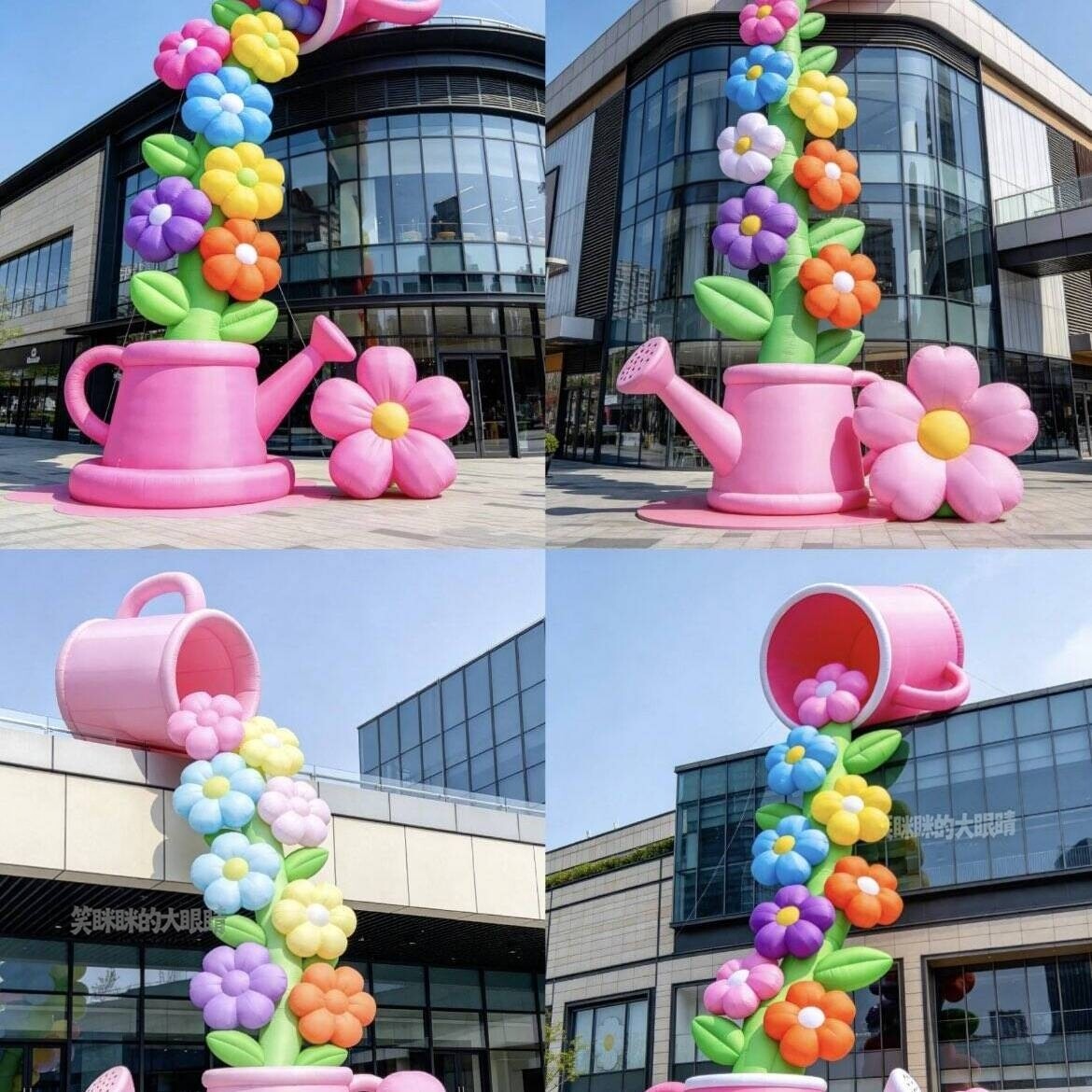 户外大型充气花朵气模景区花朵墙美陈拍照打卡装饰摆件布置定制