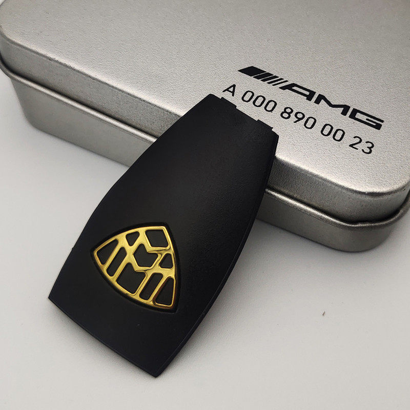 适用奔驰钥匙壳新E级C级S级A级E300L套改迈巴赫AMG巴博斯后盖标