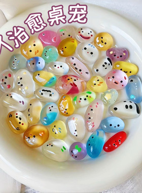 宠物石头彩色网红桌宠女懒人易打理治愈摆件学生可以养的宠物石头