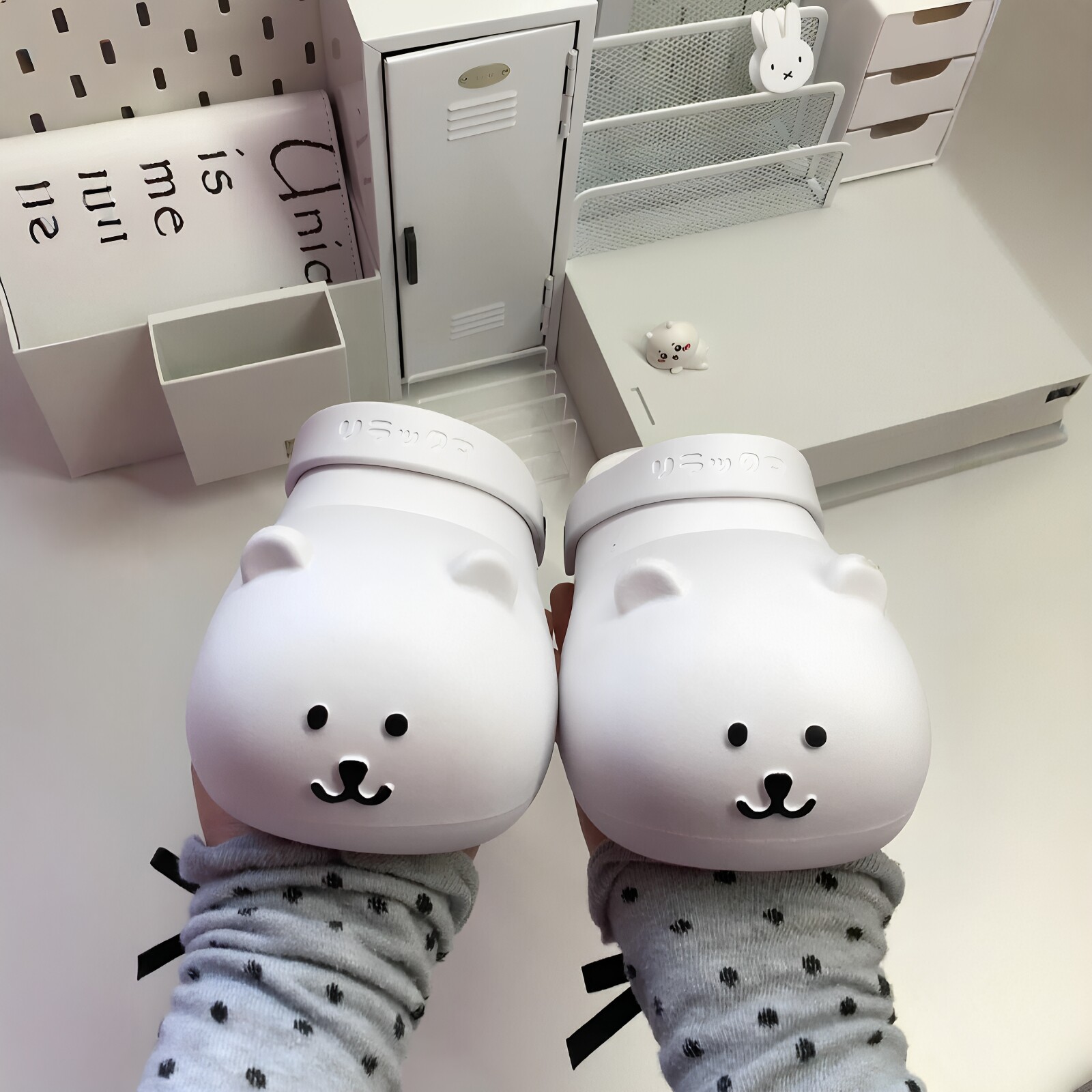 2026新款PVC软底自嘲熊拖鞋少女心四季凉拖鞋学生日韩包头鞋防滑