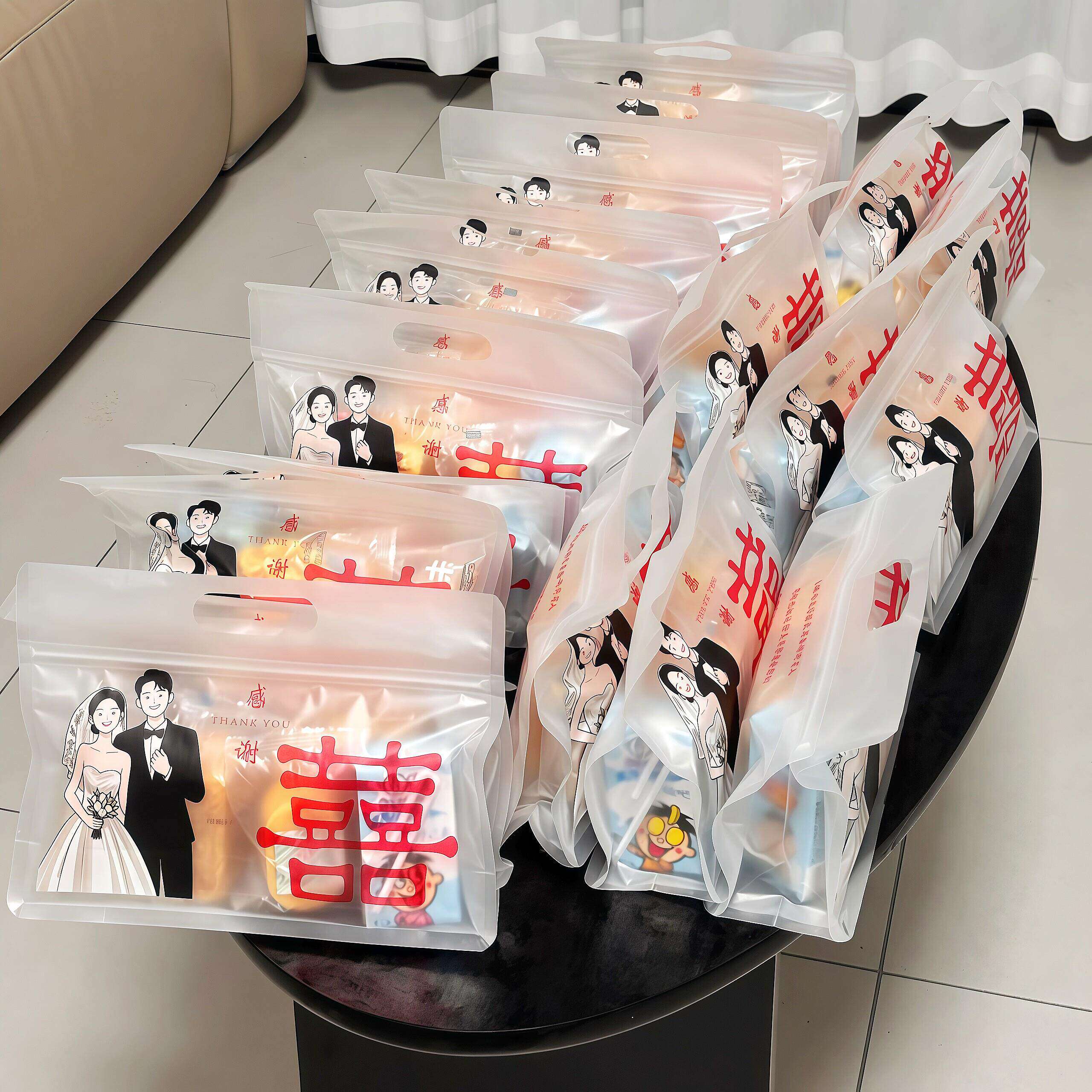 备婚好物|结婚早餐袋食品级婚礼早餐包点心手提袋喜糖袋伴手礼袋