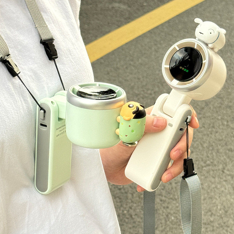 徕本挂脖风扇超长续航儿童制冷迷你便携式折叠可手持小风扇涡轮高速节能usb充电大风力户外吹辅食小型静音